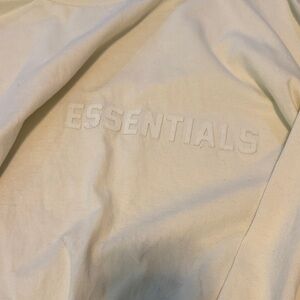 Essentials Beige Tee with Embossed Logo